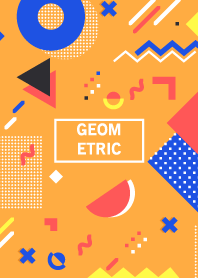 Flat Geometric Yellow Orange