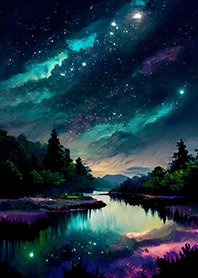 Beautiful starry night view#2509