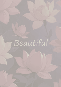 美麗蓮花盛開(米色)