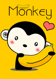 Black Monkey with Bananas