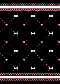 Ribbon and lace05 black