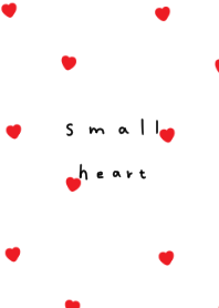 The little heart is cute. white.