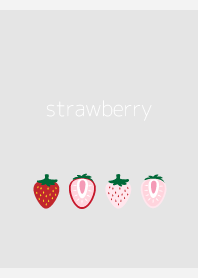 cute red strawberry on white