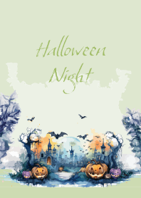 Halloween Night on moss green JP