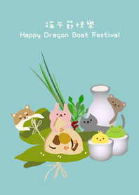 Cute Animal Dragon Boat Festival