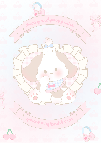cherry and puppy cutie (beige)