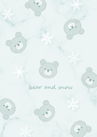 Bear and Snow and Marble2 bluegreen06_2