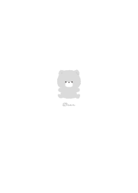 Cute Bear White x Gray