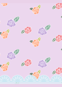 Rough rose02 on light purple