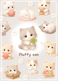Fluffy, comforting kittens brown