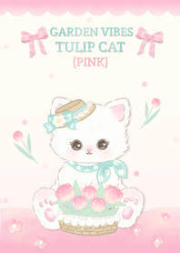 Garden vibes: Tulip cat (pink)