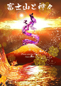 Lucky Mt.Fuji and gods