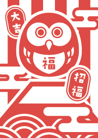 LUCKY OWL & Mt.Fuji / RED
