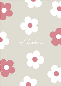 Gray beige Nordic Flowers 4