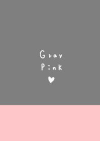 Two-tone gray and pink.
