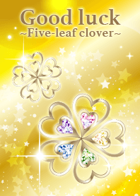 All luck up! five-leaf clover