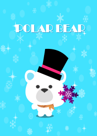 Polar bear and black hat