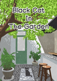 Black Cat In The Garden