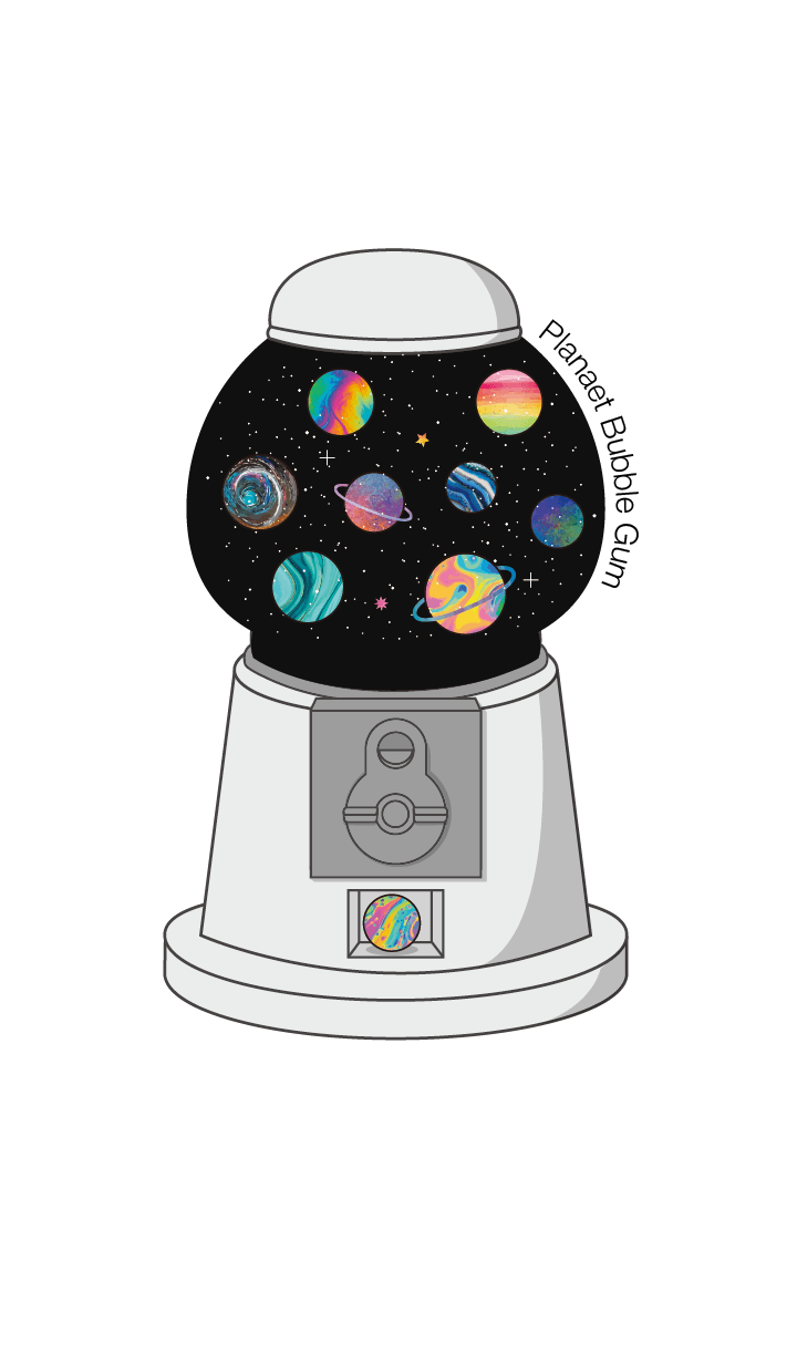 Planet bubble gum