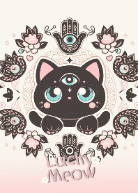 แมวนำโชค และดวงตาปีศาจ (สีเบจ)