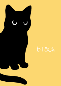 Round Black Cat4 on light yellow