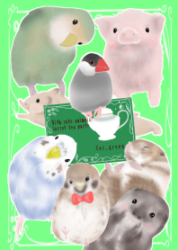 Tea party with cute animal
