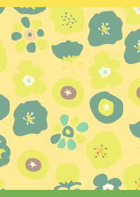 Delightful Flowers on yellow