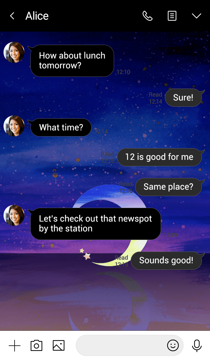 <LINE Theme Factory> STAR&MOON