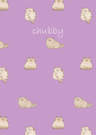 Chubby Cat4 on light purple