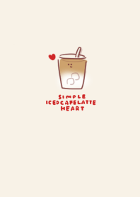 sederhana es kafe latte jantung krem