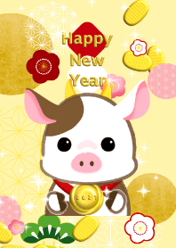 Happy New Year (Ox, gold medal)
