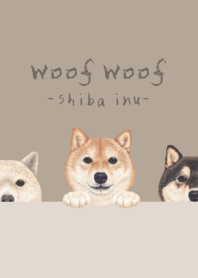Woof Woof - Shiba inu - KHAKI