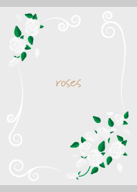 White Roses space2 on gray JP