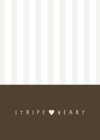 STRIPE&HEART BROWN