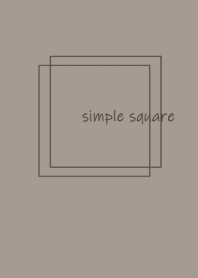 simple square =greige brown=