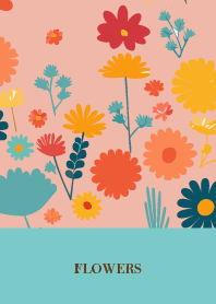 pink & light blue かわいい花