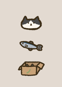 Tuxedo Cat And Fish