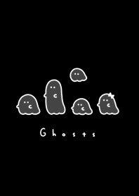 5 ghosts-black, transparent