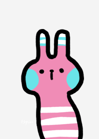 pink blue rabbit