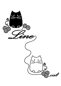 猫のライン (白) JP 02