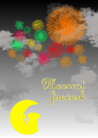 Moon cat fireworks