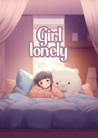 lonely girl on the bed