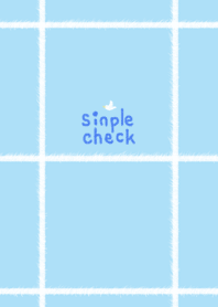 simple check white line(sky bule)