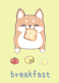 Breakfast dog