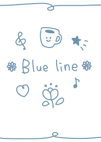 くすみブルーline