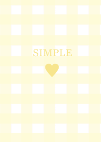 SIMPLE HEART /check springyellow
