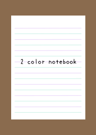 2 COLOR NOTEBOOKj-PURPLE&GREEN-BROWN