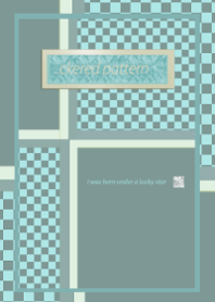 blue&Green Checkered pattern