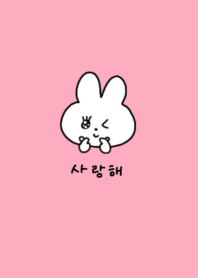 サランへ♡うさちゃん(ピンク)