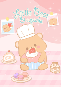 Chubby bear love cupcakes.